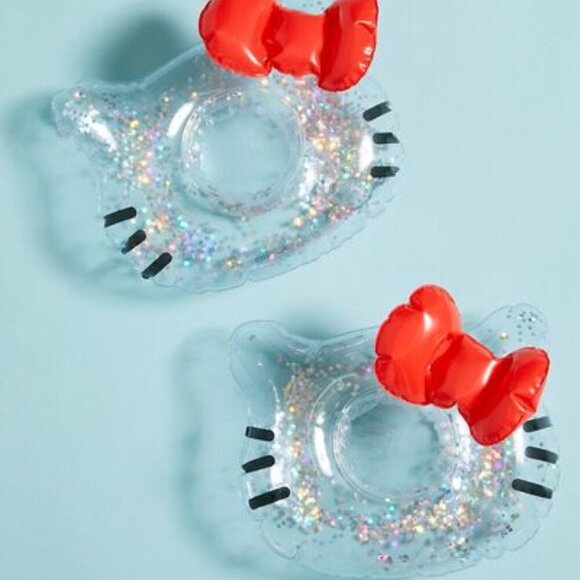 Hello Kitty Glitter Design & Red Bow Pool Float Drink Holder Set - TWO pack - Picture 5 of 5